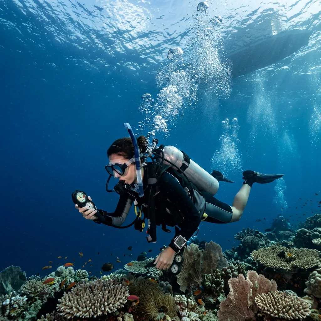 Gas management in diving: rule of thirds, rock bottom and safe planning