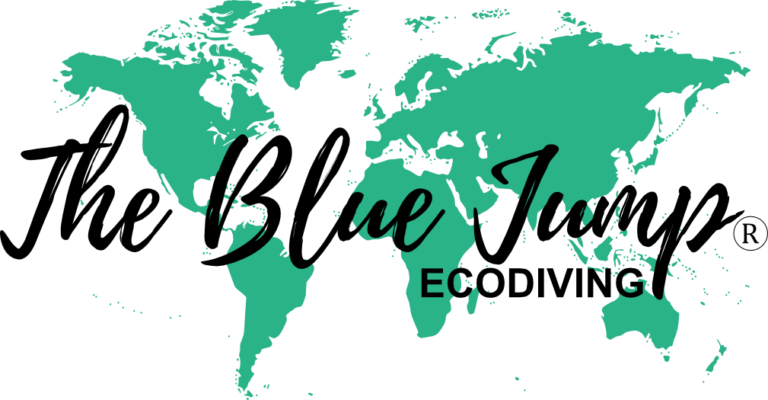 The Blue Jump Ecodiving diving center logo
